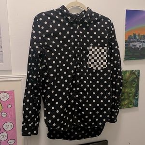 Vintage Black Comme des Garçons button down shirt slim fit L cdg
